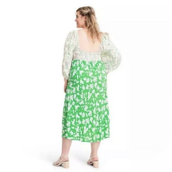 Rixo X Target Collab Puff Sleeve Floral Tulip and Daisy Maxi Dress - Picture 2 of 8